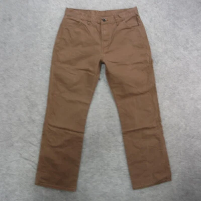 Pantalones de mezclilla Dickies para hombre 34x32 marrón lavado oscuro carpintero pierna recta Foto 1 de 4