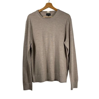 Suéter tejido cuello redondo 100 % lana color topo talla XXL Club Monaco para mujer nuevo con etiquetas Foto 1 de 4