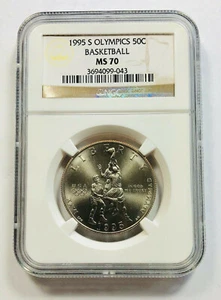 1995 5O CENTS OLYMPICS BASKETBALL MS 70 - Picture 1 of 2