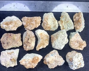 Orange Spessartine Garnet Cluster Specimens Lot of 14 Pieces - Picture 1 of 15