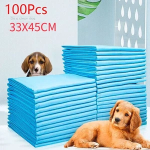 100 Puppy Training Trainer Train Pads Toilet Pee Wee Poo Dog Pet Cat Mats - Picture 1 of 9