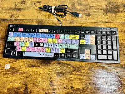LogicKeyboard ESK-7599 Video Production Keyboard Color coded Missing Key WORKS - Image 1 of 4