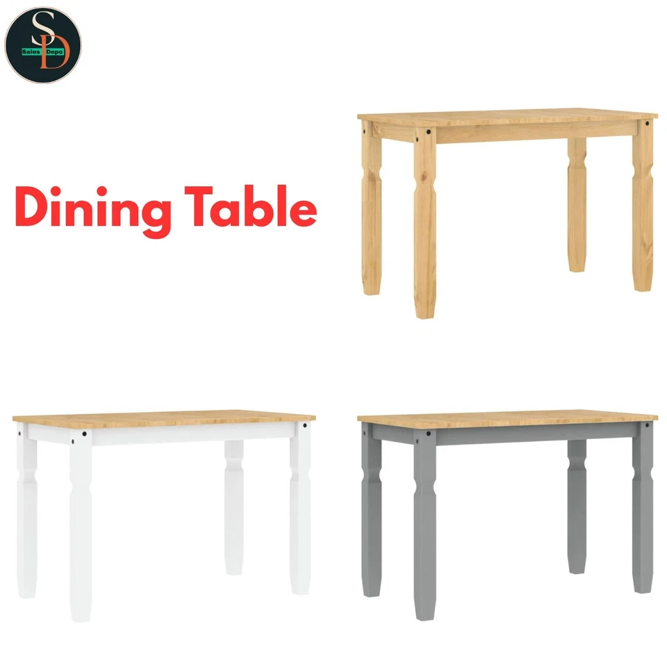Modern Dining Table Corona Kitchen Table Dinner Table Solid Wood Pine vidaXL - Image 1 of 1