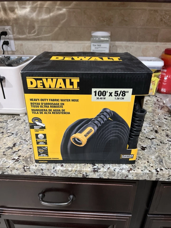 DEWALT 100 ft x 5/8 in Heavy-Duty Professional Grade Fabric Garden Hose - DXM - Image 1 of 4