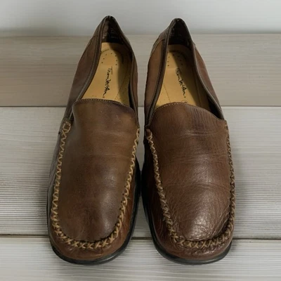 Zapatos Mocasines Informales Para Mujer Thom McAn Daylin Marrón Sin Cordones Talla 9 Cuero Foto 1 de 4