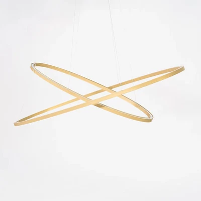 2023 Federico Palazzari para Nemo Ellisse pingente/lustre LED duplo 52x28" - Imagem 1 de 4