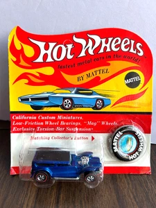 1970 HOT WHEELS REDLINE THE DEMON Blue UNPUNCHED Blister Pack - Picture 1 of 7
