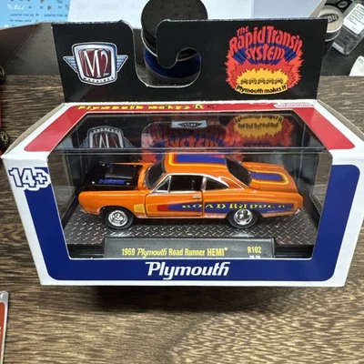 1/64th M2 Machines Auto Thentics R102 1969 Plymouth Road Runner HEMI Foto 1 de 2