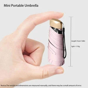 Mini Sun Umbrella UV Protection Ultralight Folding Five-fold Sunshade Umbrella - Picture 1 of 34