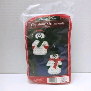 Sulyn Holiday Time Frosty Snowman Vintage Sequin Bead Christmas Ornament Kit NOS - Picture 1 of 5