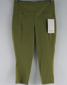 LULU LEMON SWIFT SPEED HIGH RISE CROP 21" OLIVGRÜNE LEGGINGS GRÖSSE 10 NEU MIT ETIKETT $ 118 - Bild 1 von 9