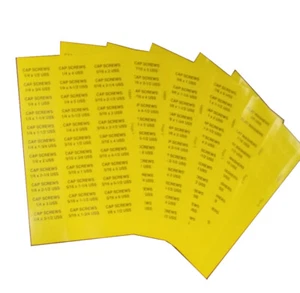 AMZ Clips And Fasteners USS Fastener Bin Labels - Foto 1 di 3