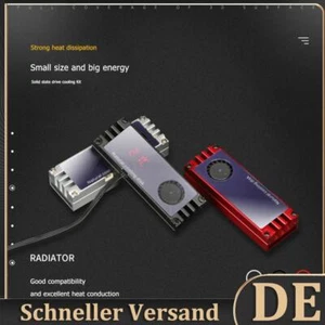 OLED Digital Display Aluminium M.2 Kühler Kühlkörper für 2280 SSD Festplatte DE - Afbeelding 1 van 11