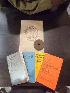 US WWII Era The Woodsman's Pal LC-14-B Brochure, Booklets, and Sharpening Stone - Picture 1 of 9