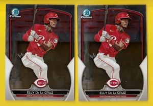 2023 Bowman BCP-65 Elly De La Cruz Reds Prospect 3B/SS 2 Card Lot - Picture 1 of 1