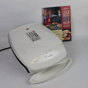 George Foreman Grill White GR-20 Lean Mean Fat-Reducing Grilling Machine + Trays - Picture 1 of 9