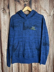 SPRZ NY Jean-Michel Basquiat Pullover Hoodie Sweatshirt Uniqlo Blue Medium - Picture 1 of 3