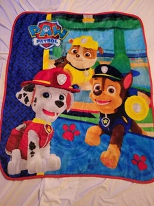 Paw Patrol Kids Fleece Throw Blanket Chase Marshall & Rubble 46" x 38" - Picture 1 of 5