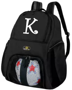 Personalized Soccer Backpack or Volleyball Bag Black - Picture 1 of 12