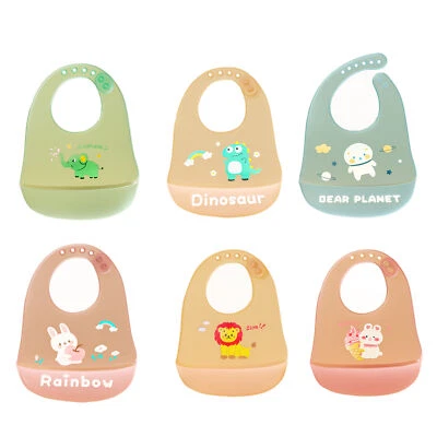 1pcs Silicone Baby Bibs for Babies and Toddlers Baby Feeding Bibs Waterproof - image 1 of 4