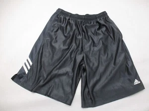 ADIDAS CLIMALITE Size M Boys Black Stretch Waist Pocket Running Shorts 067 - Picture 1 of 7