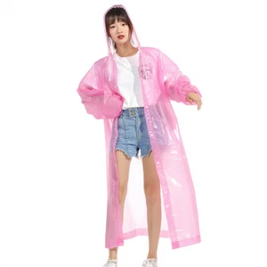 2 PCS EVA Raincoat Waterproof Ponchos for Adults Plastic Travel Men and Women - Picture 1 of 11