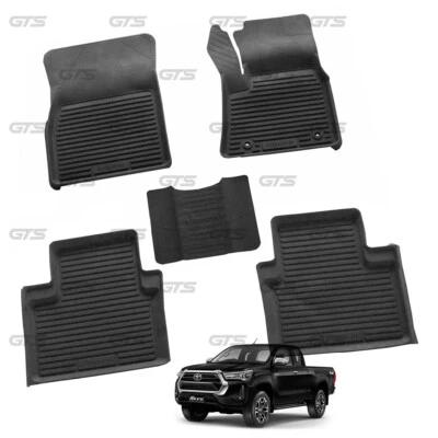 For Toyota Hilux Cab 2015 - 23 RHD Rubber 3D Floor Mat Carpets Manual Gear Foto 1 de 4