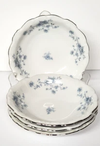 Juego de 4 cuencos de postre guirnalda azul vintage Johann Haviland 5 1/8" Alemania - Imagen 1 de 6