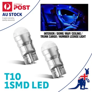 4pcs Blue T10 168 W5W LED Car Side Indicator Light License Plate Bulb 12V - Picture 1 of 13