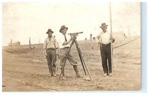 1904-1918 Surveyor Crew Men RPPC Occupational Postcard - Picture 1 of 2