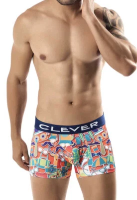 Clever Moda 2239 Necktie Boxer Brief Trunk Orange Multicolor Small S - Image 1 of 2