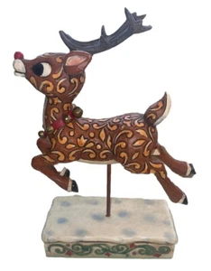 Figurina Jim Shore Rodolph La Renna dal Naso Rosso Tradizioni 2007 4008337 - Foto 1 di 8