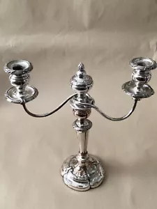 ANTICO CANDELABRO PLACCATO SHEFFIELD MATTHEW BOULTON. ALTEZZA CIRCA 14 pollici - Foto 1 di 15