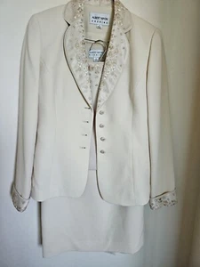 ALBERT NIPON 3 PIECE EVENING SKIRT SUIT SZ. 4 SIMPLY ELEGANT! - Picture 1 of 13