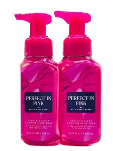 2 BATH & BODY WORKS GENTLE CLEAN FOAMING HAND SOAP Perfect In Pink NEW - Picture 1 of 3