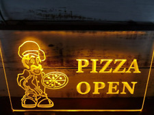 Pizza Open Led Neon Light Sign Italian Restaurant Cheese Cafe Shop Wall Decor 3D