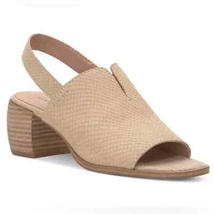 Lucky Brand Warm Sand Women's Jaila Block-Heel Slingback Shooties Size 7 - Picture 1 of 16