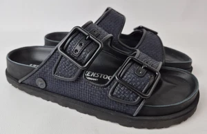 Birkenstock Women's Black Arizona Raffia Luxe Sandals Size 38 - Picture 1 of 7