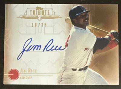 Jim RICE🔥2014 Topps Tribute Certified On-Card AUTO #TA-JR 10/35 NM Red Sox HOF - Image 1 of 2