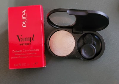 Pupa Milano Vamp! Sombra de ojos horneada húmeda y seca - oro champán 201, ojos de 0,35 oz Foto 1 de 3