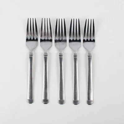 Lote de 5 cubiertos Martha Stewart MFS1 (ino inoxidable) tenedores de ensalada de 6,5" Foto 1 de 4