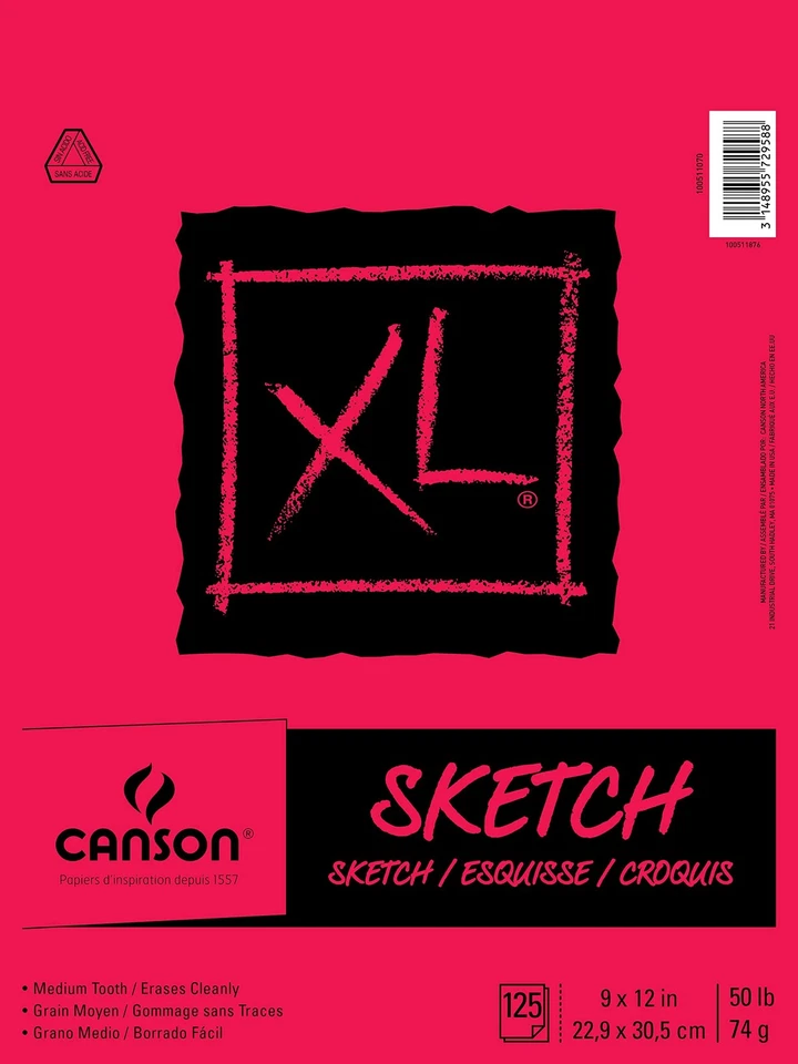 XL Series Sketchbook, Foldover Pad, 9x12 inches, 125 Sheets (50lb/74g) - Arti... - Image 1 of 1