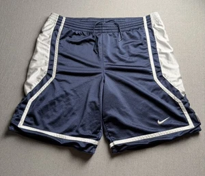 Nike pantaloncino uomo XL blu righe argento etichetta atletica basket vintage - Foto 1 di 6