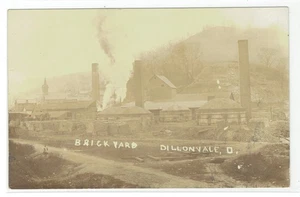 Dillonvale Ohio Brick Yard real photo postcard RPPC posted 1910 - Picture 1 of 2