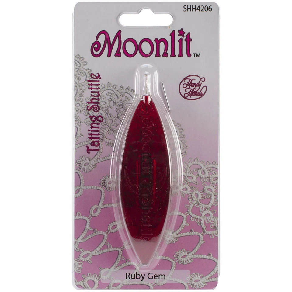 Handy Hands Moonlit Tatting Shuttle With Hook Ruby Red 438244