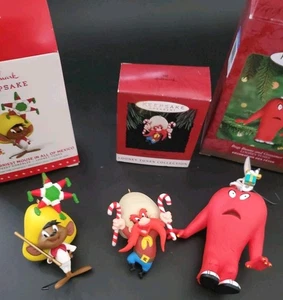 3 adornos de dibujos animados Looney Tune Gossamer Bugs Bunny Speedy Gonzalez Yosemite Sam - Imagen 1 de 13