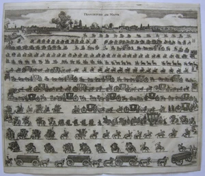 Frankfurt am Main Kaiserwahl Großer Festzug Ansicht Orig Kupferstich 1711 Fehr - Bild 1 von 12