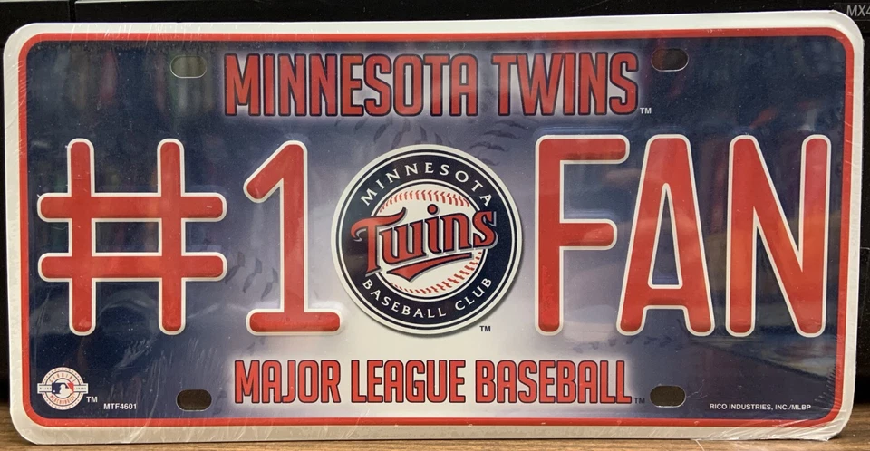 MINNESOTA TWINS 6"x12" METAL #1 FAN LICENSE PLATE CAR NEW RICO 👀 - Image 1 of 1