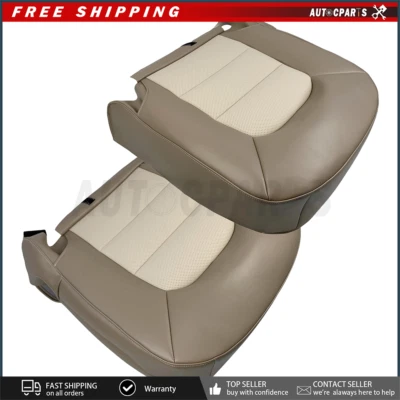 For 2003 2004 2005 2006 Ford Expedition Eddie Bauer Front Leather Seat Cover Tan - Image 1 of 4