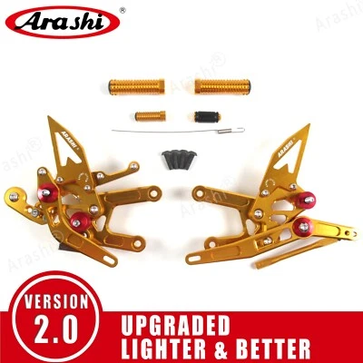 Para Yamaha YZF R6 2017 - 2023 2018 2019 2020 2021 estriberas de carreras reposapiés Foto 1 de 4